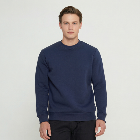 Giyteks Premium Sıfır Yaka Sweatshirt | 3 İplik Kalın Kumaş