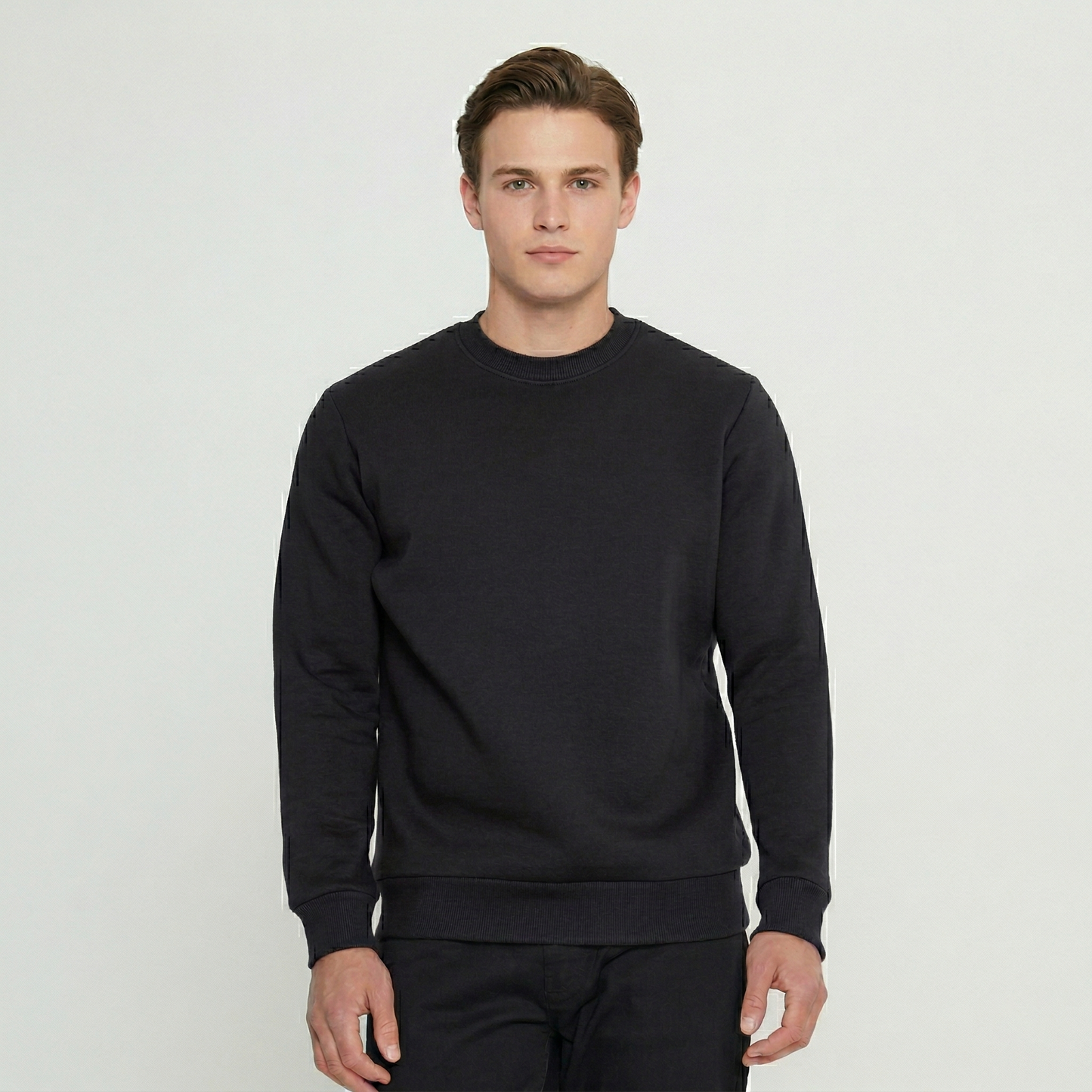 Giyteks Premium Sıfır Yaka Sweatshirt | 3 İplik Kalın Kumaş