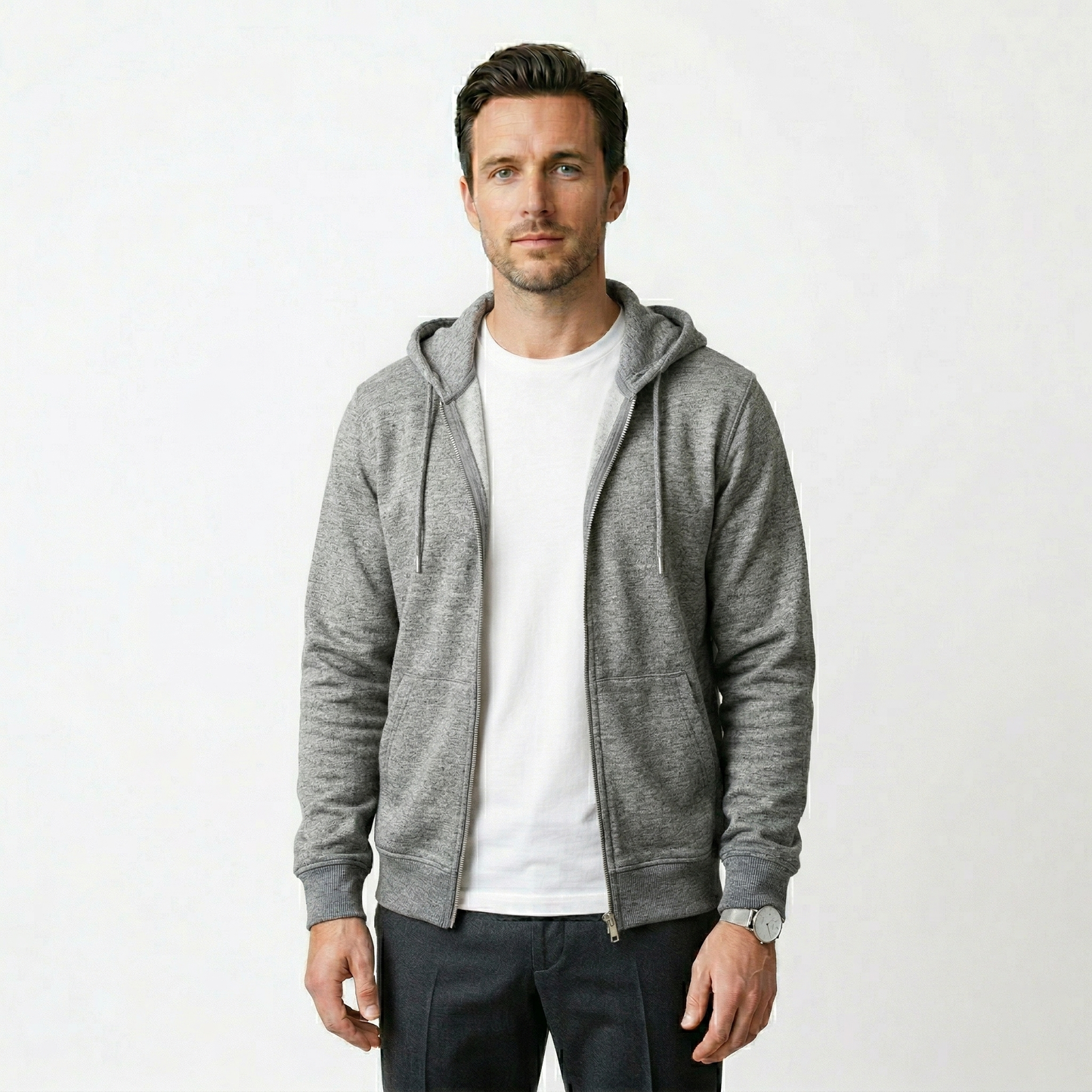 Premium Fermuarlı Kapüşonlu Sweatshirt