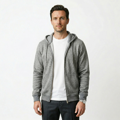 Premium Fermuarlı Kapüşonlu Sweatshirt