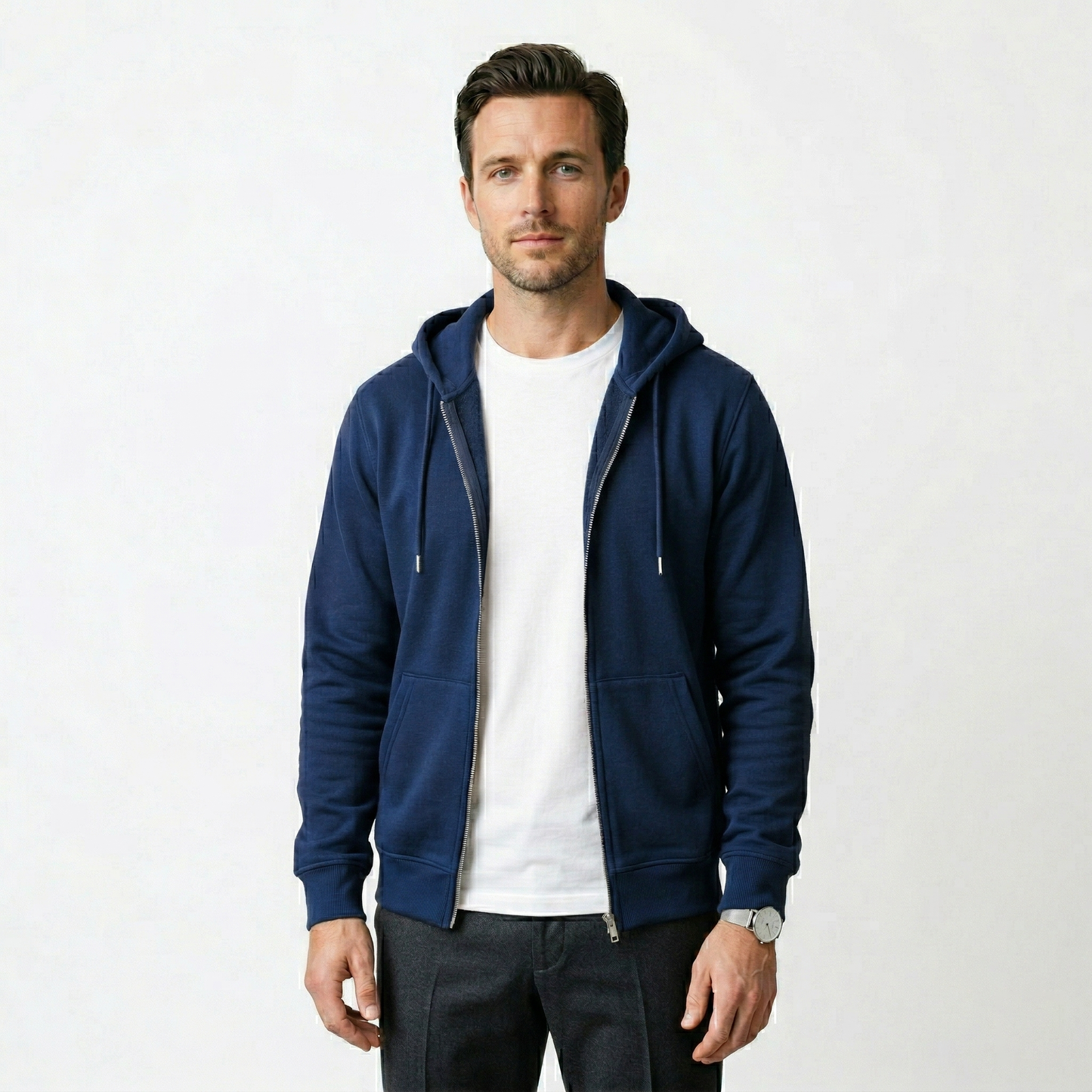 Premium Fermuarlı Kapüşonlu Sweatshirt