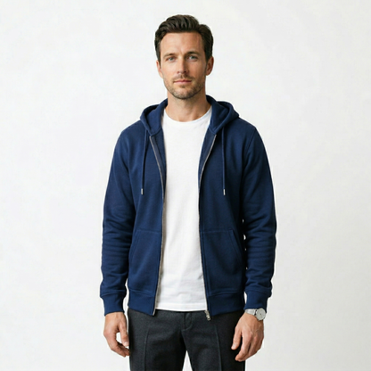 Premium Fermuarlı Kapüşonlu Sweatshirt